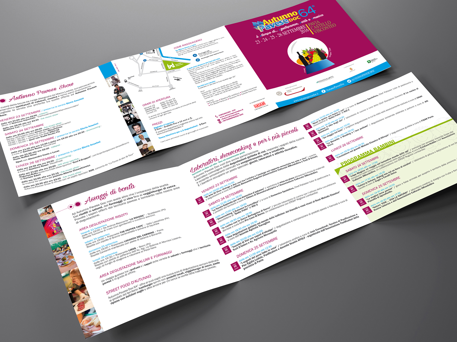 Brochure di Autunno Pavese DOC 2016 con il programma della rassegna