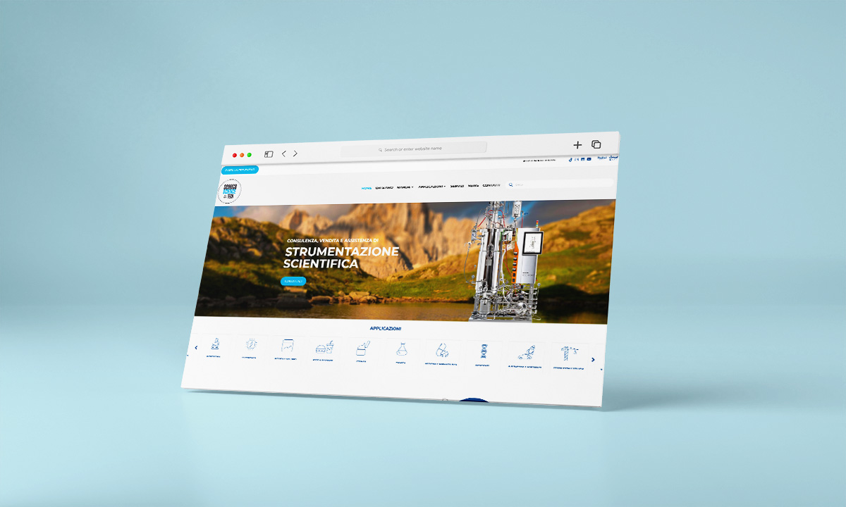 Re-design del sito web Seneco, distributore di macchine scientifiche e industriali