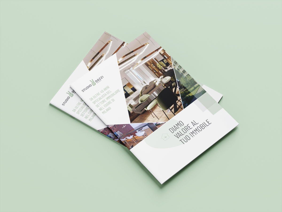 Brochure immobiliare progettata per Studio Dazzi, Milano